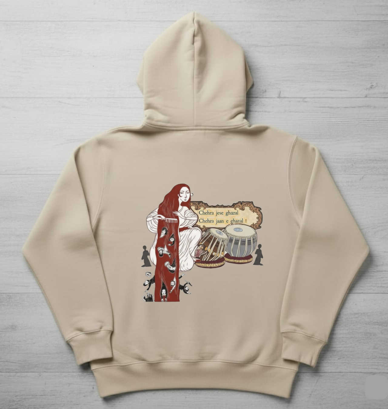 Ghazal & Tabla Music Art Hoodie