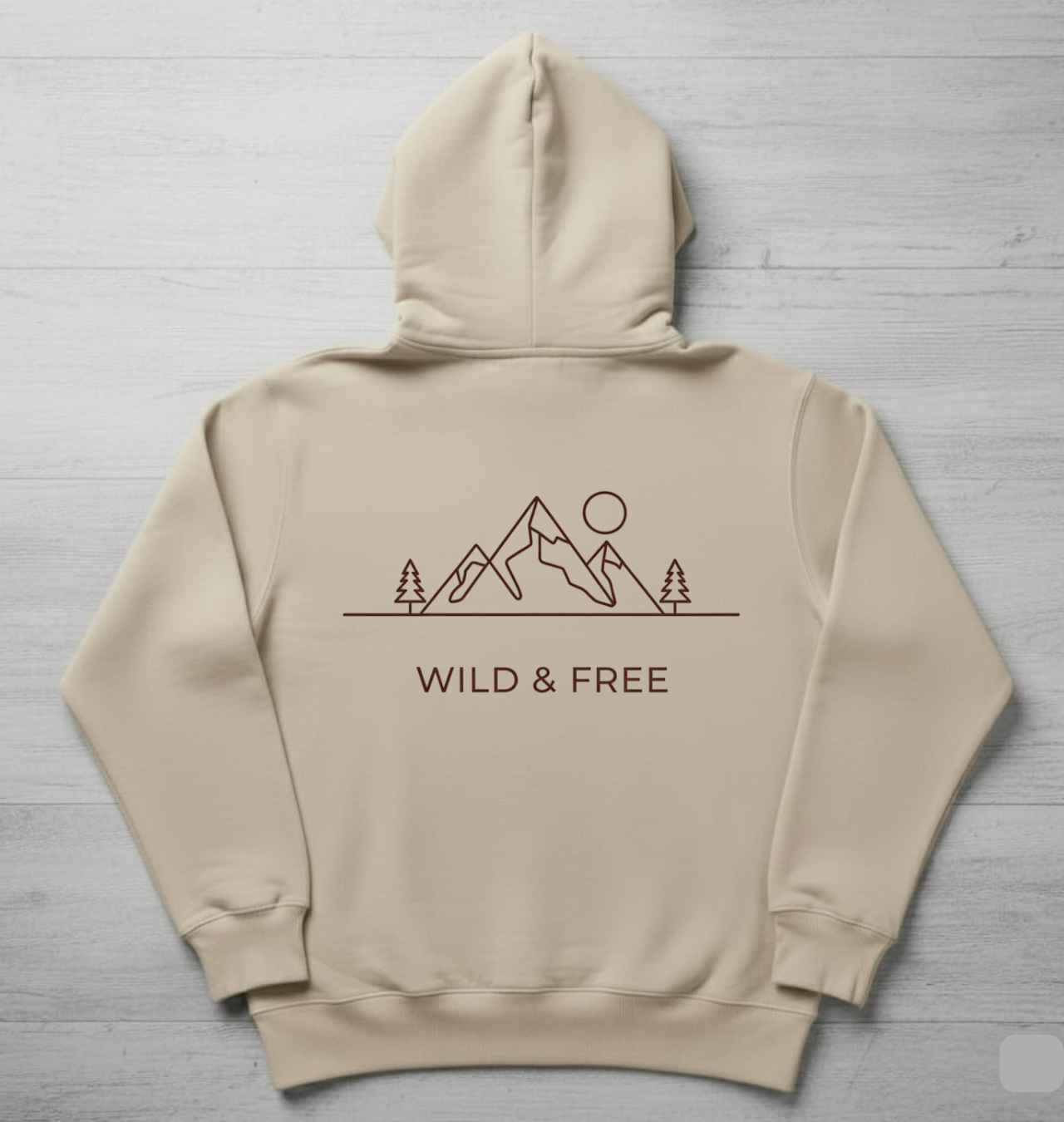 Wild & Free Mountain Hoodie - Minimalist Adventure Pullover